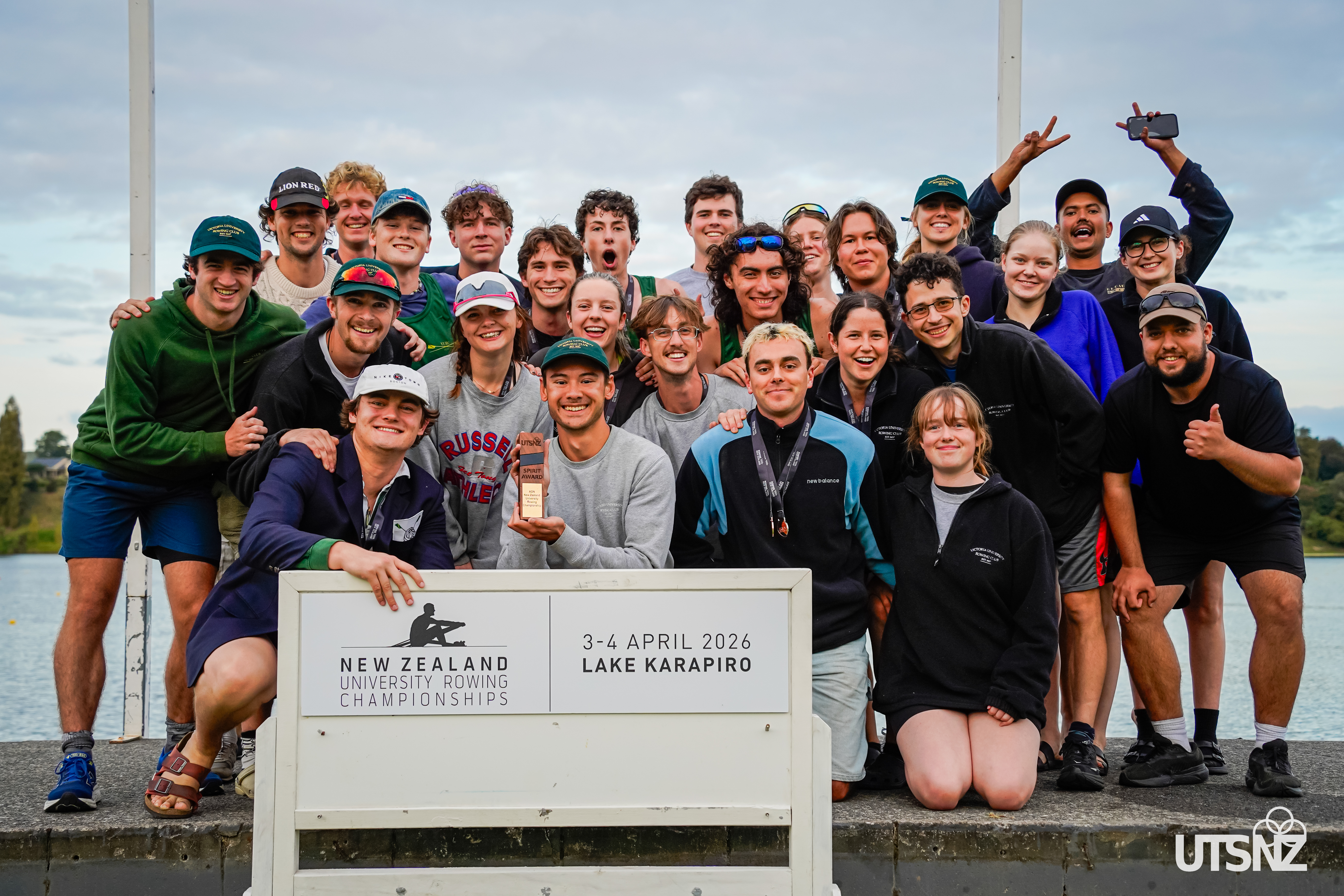 VURC team at the New Zealand University Rowing Championships